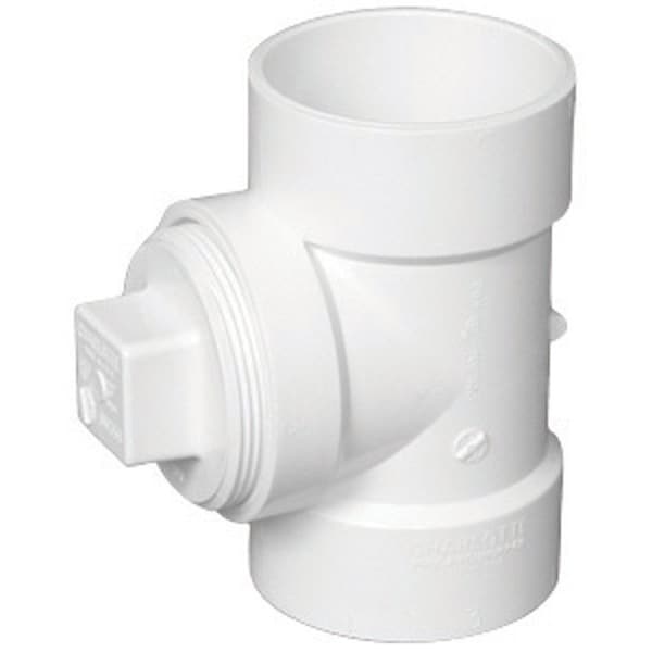 Charlotte Pipe And Foundry Charlotte Pipe Schedule 40 1-1/2 in. Hub X 1-1/2 in. D Hub PVC Cleanout Tee with Plug 1 pk PVC00444X0600 - main